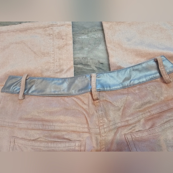 MYMOMENT Spain Blush Pink Corduroy Pants with Metallic Trim EU 38 / US 6 - Picture 10 of 12